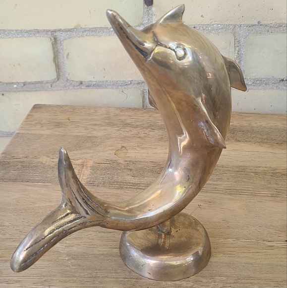 Vintage Brass Dolphin - Picture 2 of 6